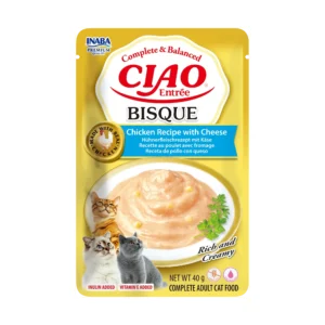 Front packaging of Ciao Entrée Bisque Chicken Recipe with Cheese