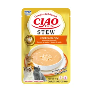 Front packaging of Ciao Entrée Stew Chicken Recipe