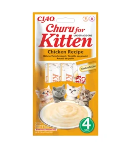 Front packaging of Churu Kitten Chicken Recipe
