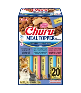 Front packaging of Churu MEAL TOPPER Tuna Variety, 20 tubes pack