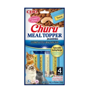 Front packaging of Churu MEAL TOPPER Tuna With Scallop Recipe