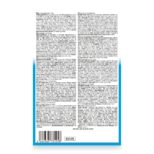 Back of Churu Multipack Tuna Seafood Varieties packaging showing ingredients and nutritional analysis.