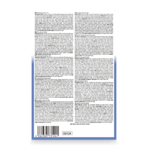 Back of Churu Chicken With Beef and Cheese Recipe packaging showing ingredients and nutritional analysis.