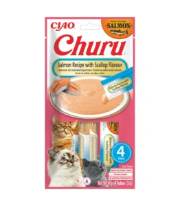 Front packaging of Churu Salmon with Scallop Recipe