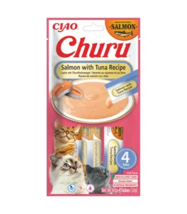 Front packaging of Churu Salmon with Tuna Recipe