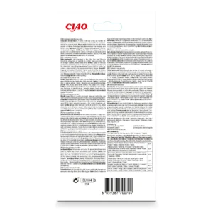 Back of Churu Tuna with Scallop Recipe packaging showing ingredients and nutritional analysis.