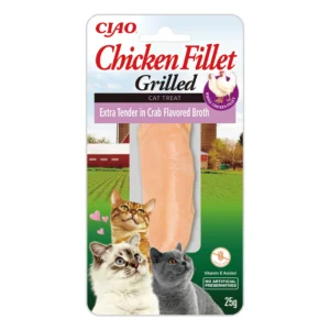 Front packaging of Ciao CHICKEN FILLET Extra Tender in Crab Flavored Borth