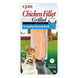 Front packaging of Ciao CHICKEN FILLET In Scallop Flavoured Broth