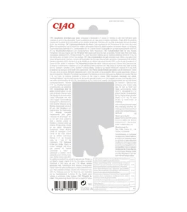 Back of Ciao CHICKEN FILLET In Shrimp Flavored Broth