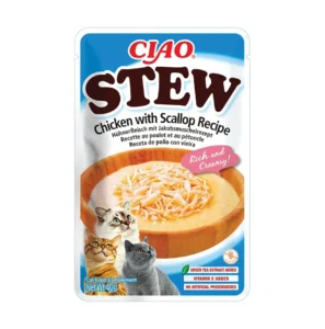 Front packaging of Ciao STEW Chicken with Scallop Recipe