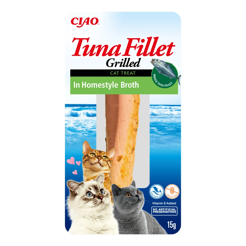 Front packaging of Ciao TUNA FILLET in Homestyle Broth