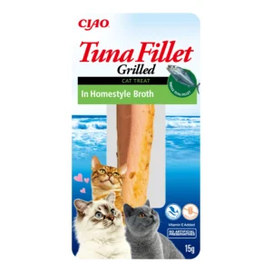 Front packaging of Ciao TUNA FILLET in Homestyle Broth
