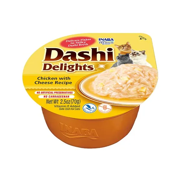 Front packaging of Dashi Delights Chicken with Cheese Recipe