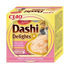 Back of Dashi Delights Chicken with Salmon Recipe