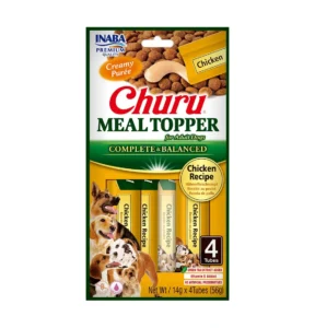 Front packaging of Dog Churu MEAL TOPPER Chicken Recipe