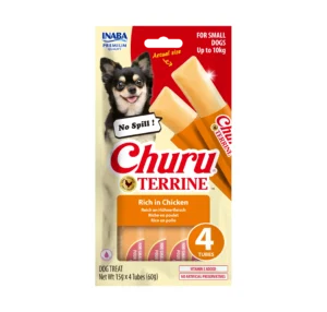 Front packaging of Dog Churu Terrine Rich in Chicken