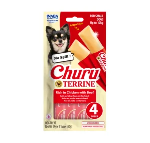 Front packaging of Dog Churu Terrine Rich in Chicken with Beef