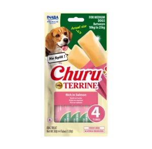 Front packaging of Dog Churu Terrine Rich in Salmon