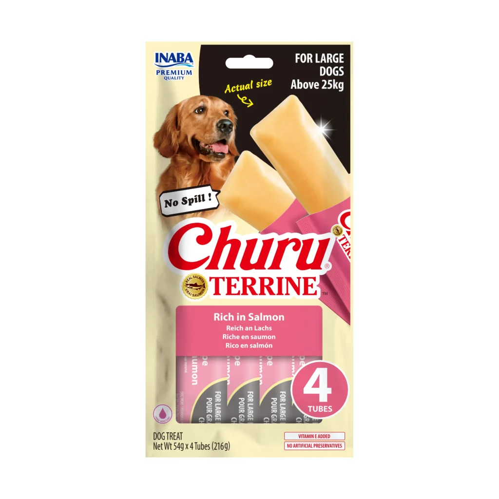 Front packaging of Dog Churu Terrine Rich in Salmon
