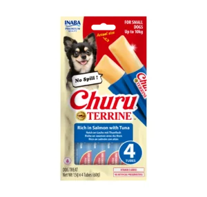 Front packaging of Dog Churu Terrine Rich in Salmon with Tuna