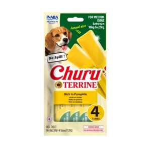 Front packaging of Dog Churu Terrine Rich in pumpkin
