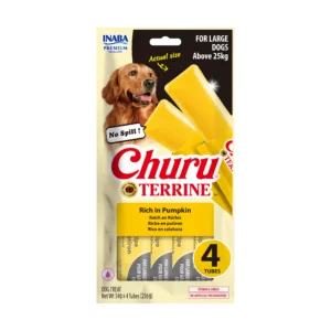 Front packaging of Dog Churu Terrine Rich in pumpkin