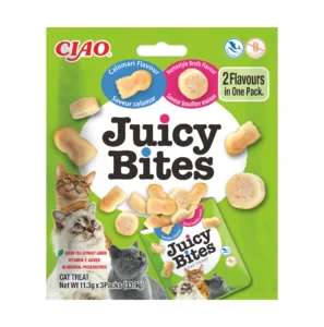 Front packaging of JUICY BITES Homestyle Broth Flavour & Calamari Flavour