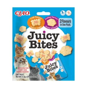 Front packaging of JUICY BITES Scallop Flavour & Crab Flavour